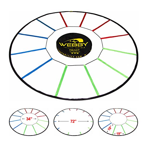 Webby Agility Trainer – Circle Speed and Agility Ladder for High Intensity Reactive Footwork Drills and Skills – A Circular Piece of Reaction Training Equipment That Changes The Way You Move - style: React