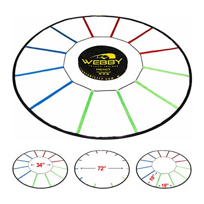 Webby Agility Trainer – Circle Speed and Agility Ladder for High Intensity Reactive Footwork Drills and Skills – A Circular Piece of Reaction Training Equipment That Changes The Way You Move - style: React
