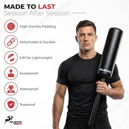 Majestic Training Guard - Premium Basketball Blocking Pad with Stainless Steel Core - Lightweight Contact Stick for Basketball, Football, Soccer, MMA Training - Single Pack