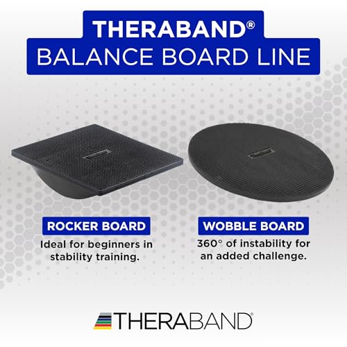 THERABAND Wobble Board, Round Balance Trainer, Core Strength, Non-Slip - style: Wobble Board