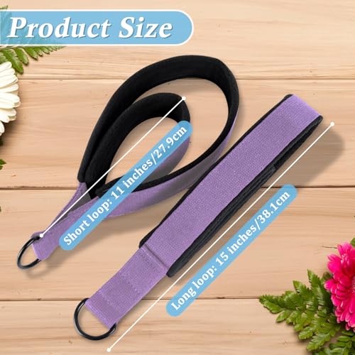 2PCS Pilates Double Loop Straps for Reformer Feet - Fitness and Yoga Equipment - D-Ring Exercise Straps for Gym and Home Workouts