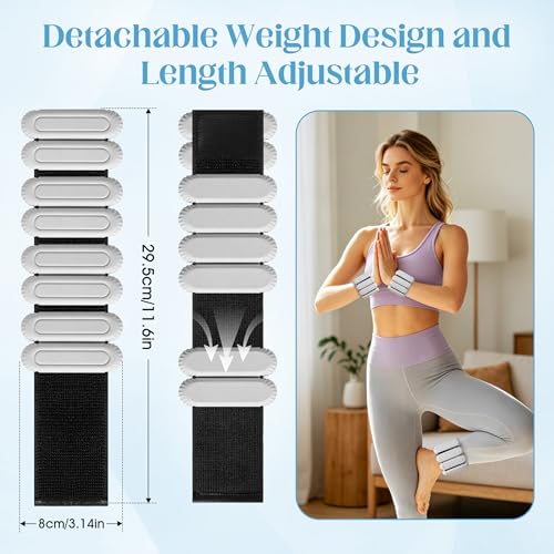 Wrist Weights for Women & Men, 2lb Silicone Wrist Ankle Weights - color: Grey