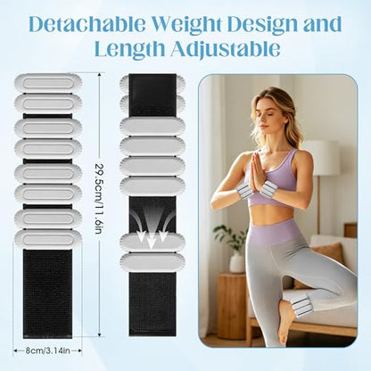 Wrist Weights for Women & Men, 2lb Silicone Wrist Ankle Weights - color: Grey