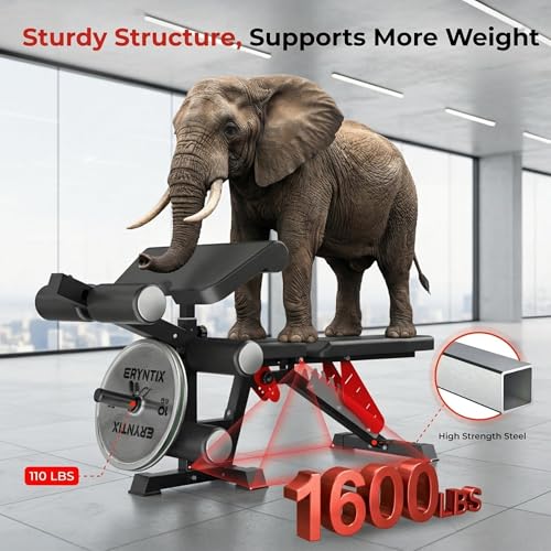 Adjustable Leg Extension and Curl Machine, Foldable Pro Heavy-Duty Weight Bench, 1600LBS Workout Bench, 21-Position Multifunctional Weight Benchs, Iscc Plus Certified for Home Gym