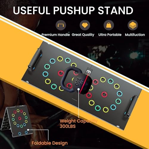 NAYSAYE Push-Up Board, Multi Functional Pilates Board with 4 Color, Push-Up Board Portable with Handle for Muscle Building, Home Fitness,12 Holes, 30 Holes - style: 30 Holes