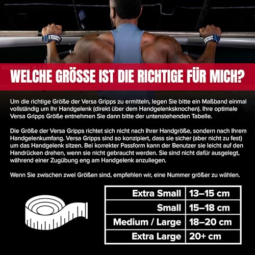 Versa Gripps Classic, Made in USA, Wrist Straps for Weightlifting Alternative, Best Training Accessory