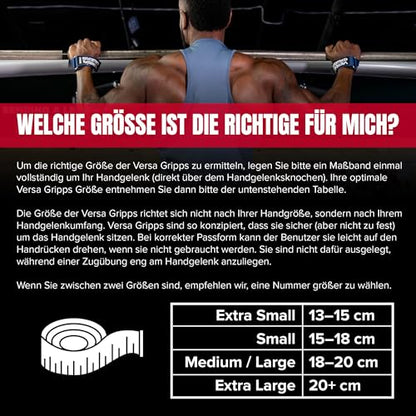 Versa Gripps Classic, Made in USA, Wrist Straps for Weightlifting Alternative, Best Training Accessory