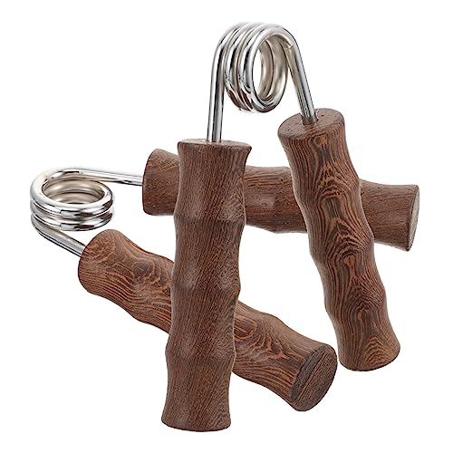 1pair Wooden Hand Gripper Kit Fitness Arm Strength Trainer Non-skid Grip for Home Gym Hand Exerciser for Strengthening Fingers Forearms for Workout Enthusiasts