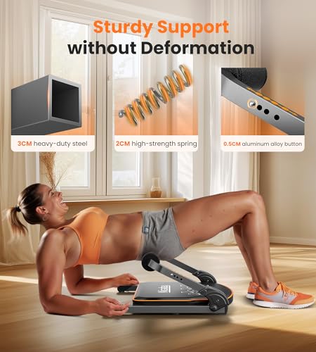 Niceday Ab Workout Equipment, Ab Machine for Stomach Workout, Ab Trainer Machine for Home, Ab Crunch Machine for Home Exercise, Sit Up Machine with 330 LBS Weight Capacity with Resistance Bands
