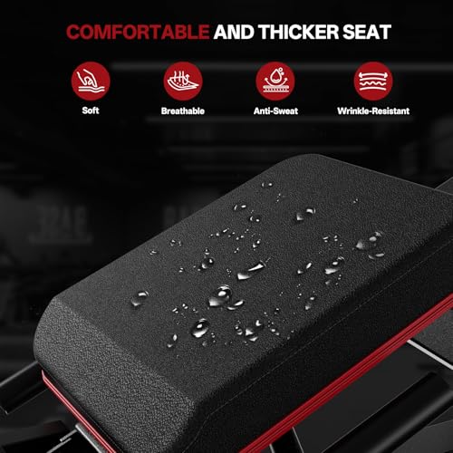 PASYOU Adjustable Weight Bench for Home Gym, Leg Press Machine – Adjustable Foot Plate Weight Bench with Leg Press, Compact Fitness Bench for Glutes, Quads, Compatible with 1'' and 2'' Weight Plates