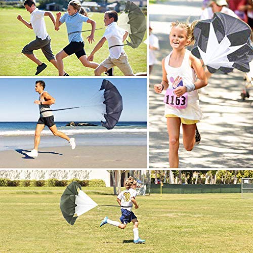 Running Speed Training Umbrella, 56 inches Resistance Parachute with Adjustable Waist Belt, Speed Chute and Fitness Explosive Power Training Umbrella, Soccer Trainer, for Kids Youth and Adults