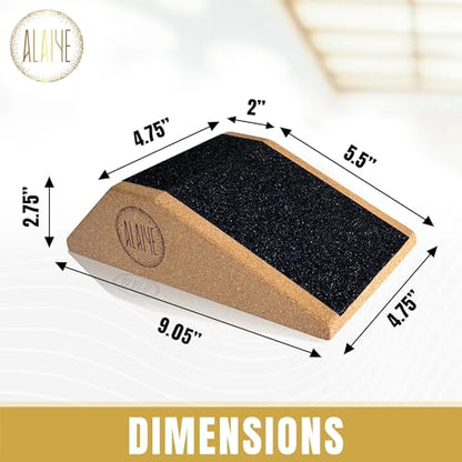 Squat Wedge Blocks (Set of 2) – Non-Slip Slant Boards for Lower Body Workouts Ankle and Calf Stretching - Yoga Blocks, Designed to Elevate Heels and Squat Support - Includes Carry Bag