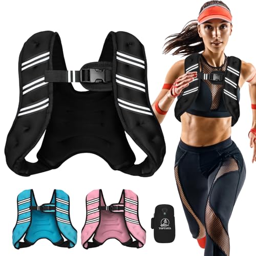 Weighted Vest for Women Men, 6lb/8lb/12lb/16lb/20lb/25lb/30lb Adjustable Weight Vest with Reflective Stripes for Workout, Strength Training, Running, Fitness, Muscle Building, Weight Loss, Rucking Vest With Phone Pouch - color: Black, size: 12lb