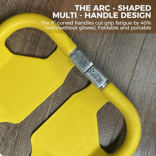 Portable Ambulance Scoop Stretcher, Lightweight Patient Transfer Board, Foldable PE Medical Stretcher with Safety Straps, 350 Lb Capacity for EMS and Emergency Rescue