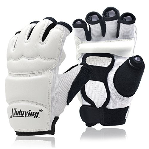 Punch Bag Taekwondo Karate Gloves for Sparring Martial Arts Boxing Training Fingerless Women Kids - color: White, size: XX-Large
