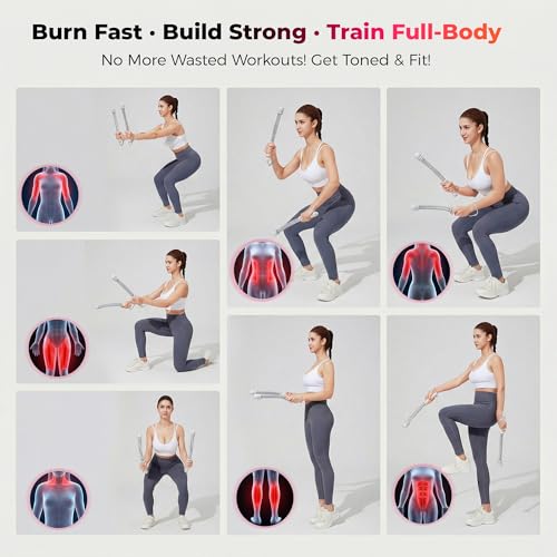 2026 Adjustable Cordless Battle Ropes for Home Gym - Heavy Duty Portable Ropeless Training Rope with Variable Resistance, Low-Impact Workout Equipment for Men and Women,Grey