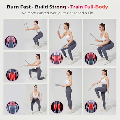 2026 Adjustable Cordless Battle Ropes for Home Gym - Heavy Duty Portable Ropeless Training Rope with Variable Resistance, Low-Impact Workout Equipment for Men and Women,Grey