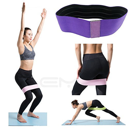 Resistance Hip Band, Non-Slip Elastic Cotton Resistance Exercise Band, Home Fitness Equipment for Glutes Butt Peach Booty Workout, Leg Stretching Warming Up Training Circle, with Carry Bag