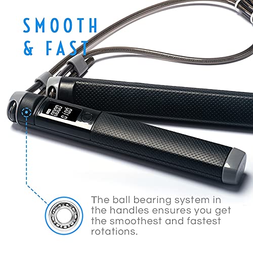 Jump rope digital counter, used for indoor / outdoor fitness training boxing, adjustable calorie skipping exercise