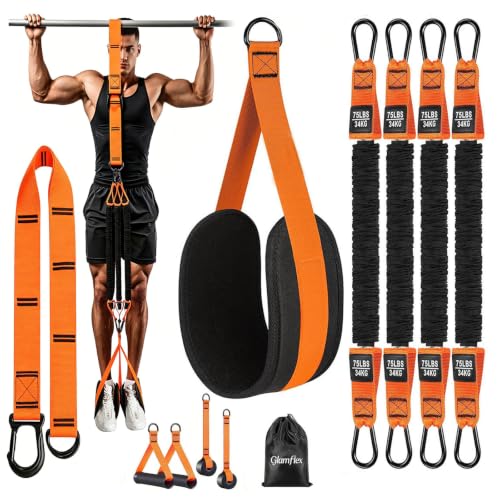 Pull Up Assist Bands Set of 4 Bands 300 Lbs - color: Orange