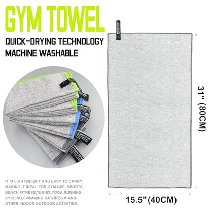10 Pack Microfiber Gym Towels for Working Out，Fast Drying Workout Accessories Sweat Towels for Gym Gear for Men & Women,Sports Exercise Fitness Gear