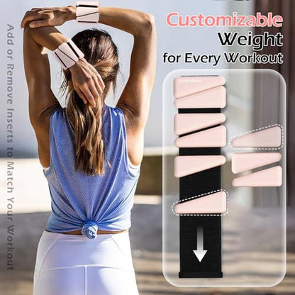 Wrist Ankle Weights for Women & Men, 2lbs/4lbs Adjustable Weighted Bangles to Boost Calorie Burn & Strength, Arm & Leg Weights for Pilates, Yoga, Walking, Barre, Gym & Home Workout