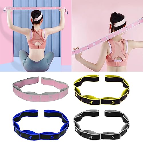 Exercise Strap Stretch Assist Strap with Numbered Loop Easy to Carry and High Elastic Stretching Strap