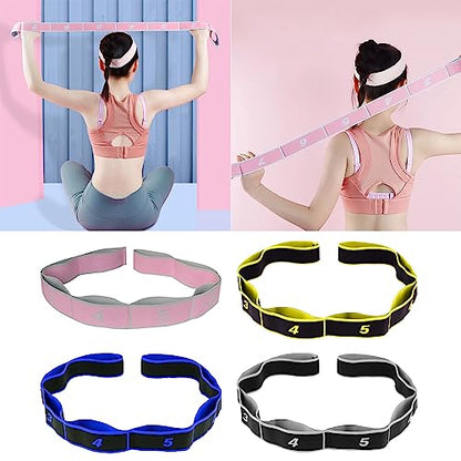 Exercise Strap Stretch Assist Strap with Numbered Loop Easy to Carry and High Elastic Stretching Strap