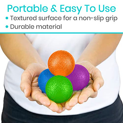 Vive Squeeze Balls for Hand Therapy, Exercise, Arthritis (w/Rehab Video App) - Grip Strengthener Occupational Equipment for Finger, Wrist, Carpal Tunnel, Pain Relief