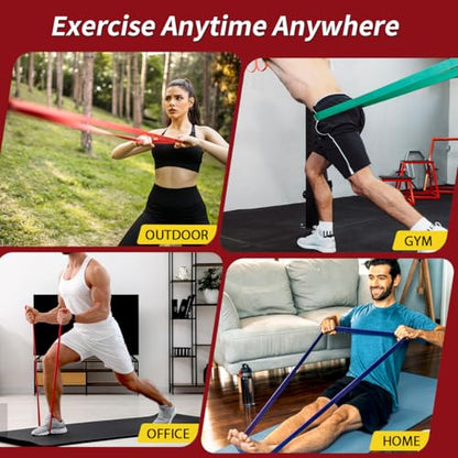 WHATAFIT Resistance Bands, 5 Level Pull Up Assistance Bands for Working Out - color: 5-85LBS COLORFUL