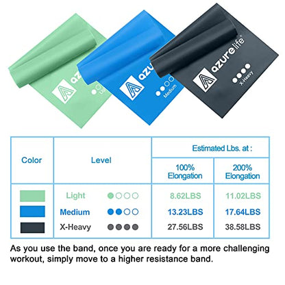 Resistance Bands,Professional Long Non-Latex Elastic Stretch Bands,Exercise Bands for Physical Therapy, Yoga, Pilates, Rehab, at-Home or The Gym Workouts, Strength Training