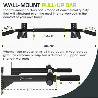 ProsourceFit Pull Up Bar for Multi Use Fitness & Home Gym Exercise