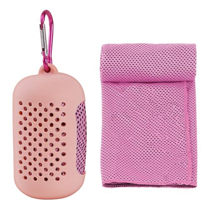 JBM Cooling Towel 40” X 12” Ice Towel Quick Dry Breathable Soft Microfiber Towels for Sports, Camping, Beach, and Outdoor Activities (Pink) - color: Pink