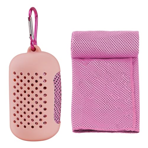 JBM Cooling Towel 40” X 12” Ice Towel Quick Dry Breathable Soft Microfiber Towels for Sports, Camping, Beach, and Outdoor Activities (Pink) - color: Pink