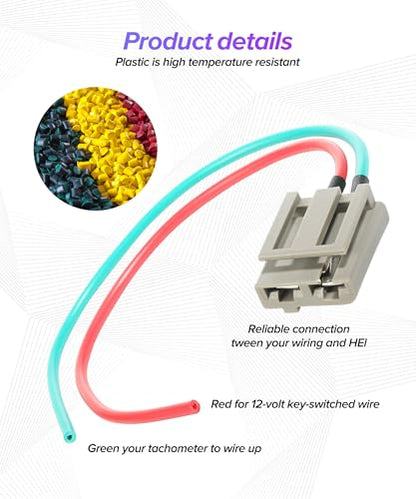 2PCS 170072 Distributor Pigtail,Power and Tachometer Connector Plug,Car Accessories 12V High-Temperature Resistant Engine Wiring Harness,Automotive Replacement,Suitable for Most Cars
