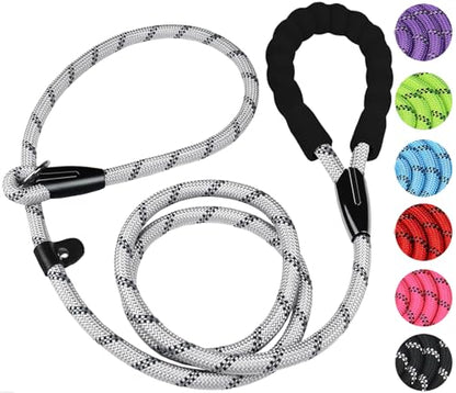 6 FT Heavy Duty Dog Leashes with Comfortable Padded Handle,Light Gray - color: Light Gray, size: 6 Feet x 1/2 Inch