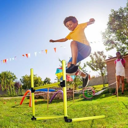 Adjustable Hurdles with Scale - Detachable Agility Training Equipment for Track, Soccer & Football, Indoor & Outdoor Use, Ideal for Athletic Jumping & Speed Drills