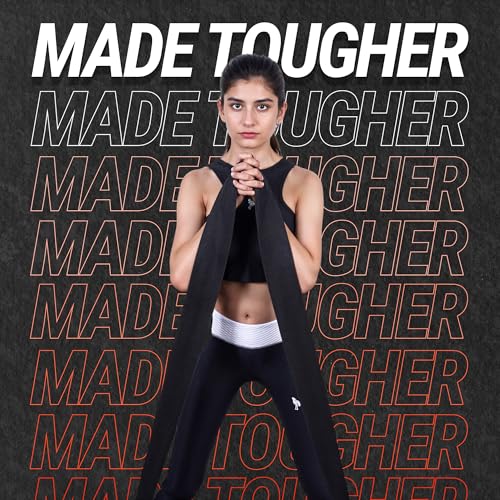 76 Inches Long Heavy Fabric Resistance Bands for Women and Men - Non-Slip, Durable Exercise Bands for Stretching, Yoga, Home Fitness - color: Black 76" Long Belt