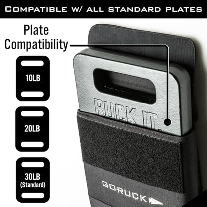 GORUCK Ruck Plate Carrier 3.0 - Streamlined Weighted Rucking Backpack w/Ergonomic Back Support & Extra Padded Straps - Compatible Ruck Plates, Black