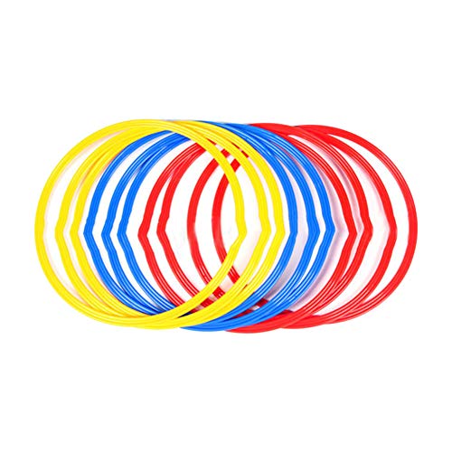 6PCS Multicolor Speed Agility Rings Soccer Football Training Equipment with 3 Colors for Footwork Balance Coordination Exercise Sports