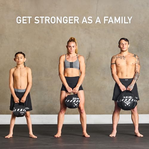 Elite Kettlebell Sandbag - Heavy Duty Sand Weights Bag for Cross Training, Strength Training, Workout, Functional Fitness, Adjustable Weight, Durable Training Equipment for Home & Gym (UN-FILLED)