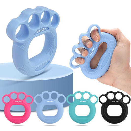 4 Fingers Exercise Ring,Silicone Grip Strength Rings Hand Grip Strengthener, Hand Training Ring Finger Strength Trainer for Forearm Hand Exercise Guitar Finger Strengthener Rock Climbing, Set of 4