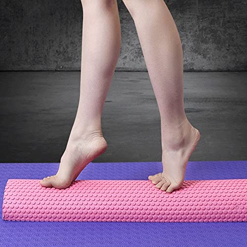 Half Round Yoga Foam Roller Block,Exercise EVA Roller Balance Pad Pilates Fitness Physical Gym Fitness Muscle Restoration(30cm,Orange)