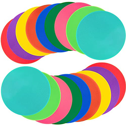 Non Slip Rubber Floor Markers 4 Inch 9 Inch 10 Inch | Multicoloured Poly Dots are suitable for football training and agility drills Marking positions in dance studios