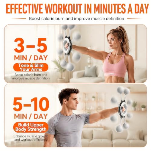 Arm and Shoulder Workout Equipment for Men and Women, 360° Hand-Crank Forearm Trainer, Shoulder Exercise and Mobility Trainer, Home Fitness Equipment for Chest and Upper Body Strength