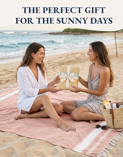 LANE LINEN Beach Towels 4 Pack - Beach Towels Oversized, Pre-Washed Extra Large Beach Towel, Quick Dry, No Sand Beach Towel, Pool Towels for Adults, 39"x71" - Quartz Pink - color: 24: Quartz Pink, size: Pack of 4