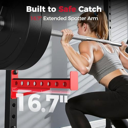 FLYBIRD SR1 Squat Rack with Pull-Up Bar, Adjustable Multi-Functional Power Rack, Inner Width Squat Rack Stand Suitable for 6FT,7FT Barbell for Home Gym Equipment