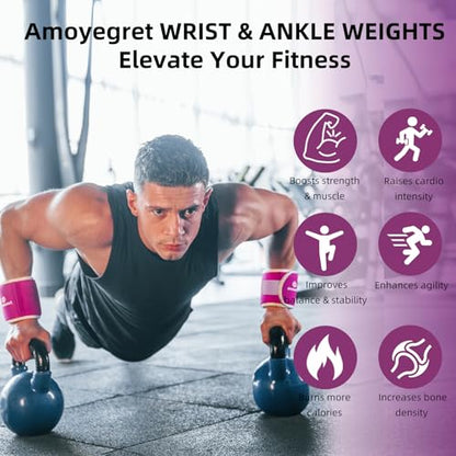 Ankle Weights, Wrist & Leg Weights for Women Men – Weighted Wristbands & Foot Weight | Comfortable Fixed Weight Set (2/3/4/6/10 lbs Pair), Soft Breathable Fabric, Ideal for Walking, Workout