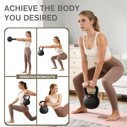 YIGUO Soft Kettlebell, Kettlebells Cushioned Impact-Resistant Base and Anti-Slip Grip, Strength Training Kettle Bell for Women and Men, Home Workout