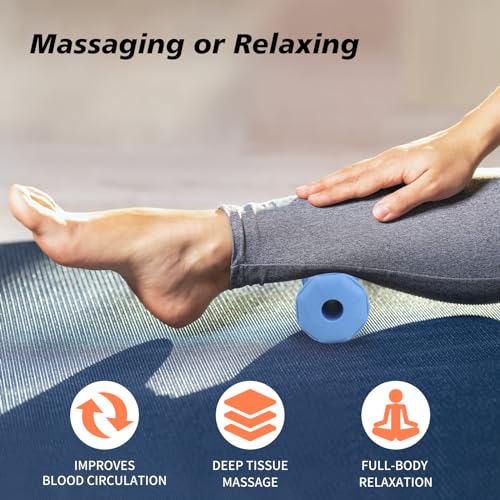 Blue Foot Massager Roller for Plantar Fasciitis, Arch Heel Pain Relief - color: Blue